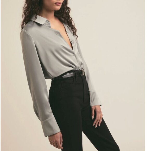 NWT Favorite Daughter Take Me Seriously Bodysuit L/XL Ultimate Gray - Picture 3 of 8